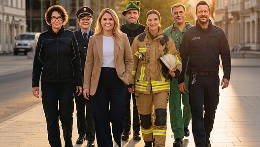 Foto mit Menschen dbb Kampagne Deutschlands Stärke: Unser öffentlicher Dienst