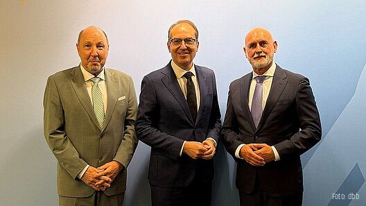 Alexander Dobrindt mit Volker Geyer und Heini Schmitt