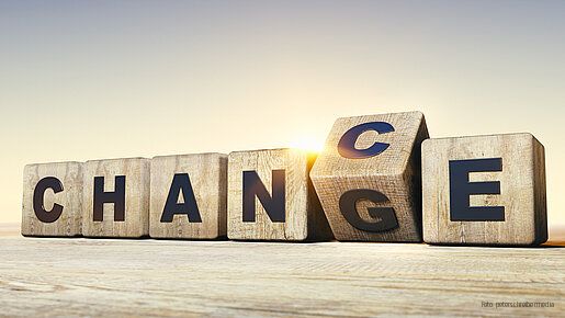 Holzwürfel Motiv Change - Chance
