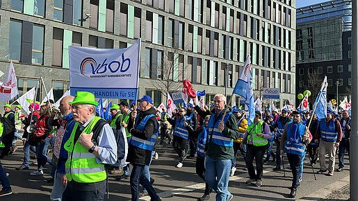 vbob Gewerkschaft Bundesbeschäftigte Demonstration Berlin März 2025