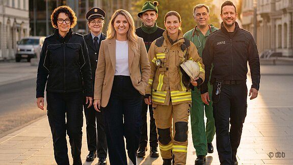 Foto mit Menschen dbb Kampagne Deutschlands Stärke: Unser öffentlicher Dienst